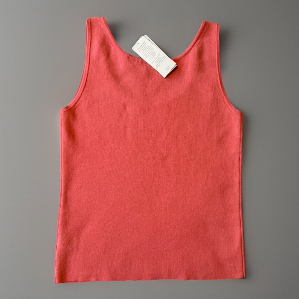 NWT Dana Buchman Ribbed Coral Tank Top Women's Size Medium - Picture 3 of 7